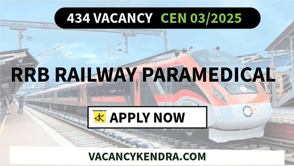 Rrb Paramedical 434 vacancies
